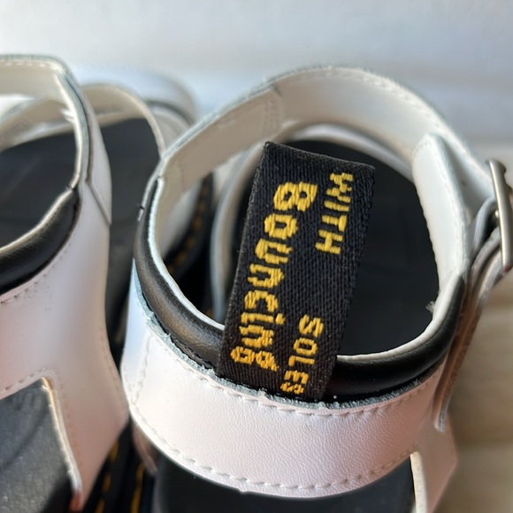 Dr Martens Blaire Quad Hydro White Leather Platform Sandals - Picture 9 of 12